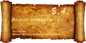 Bajcsi Arabella névjegykártya